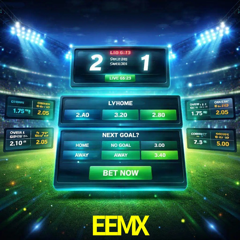 Vista de apuestas en vivo EEMX durante un partido en curso