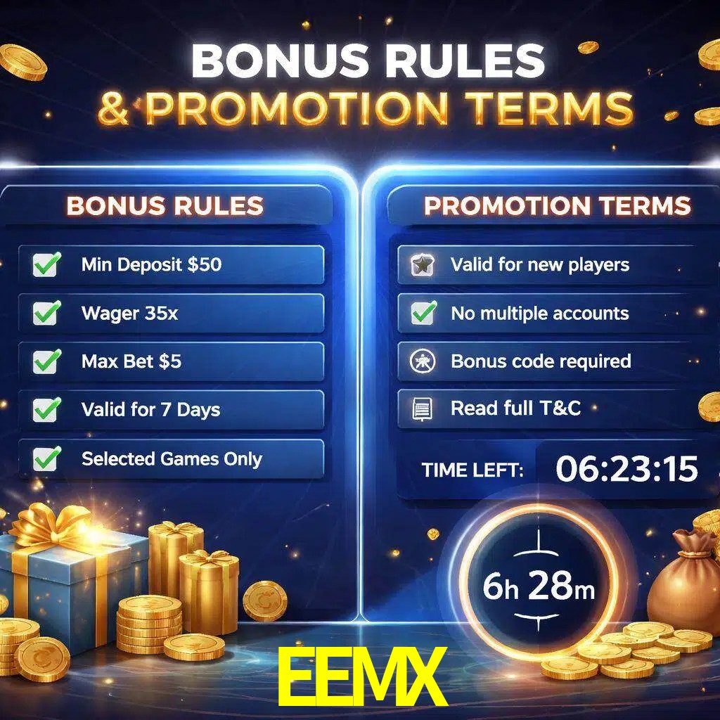 Reglas de promoción EEMX y condiciones de bonos explicadas visualmente